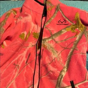 RealTree zip up jacket, size small (pink)